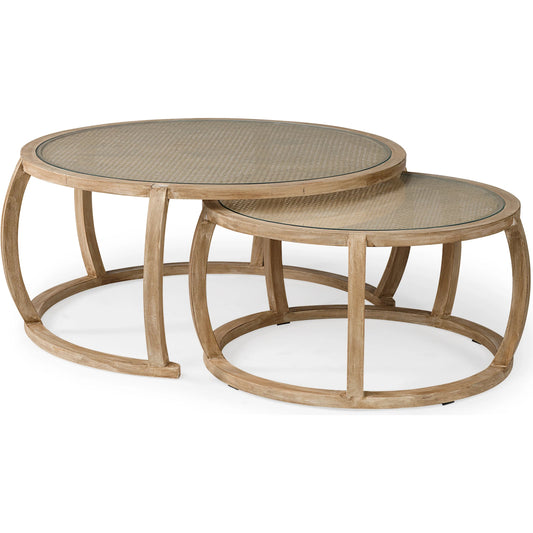 Hubbard Coffee Table by Mercana in natural. Made from unique in a modern style.