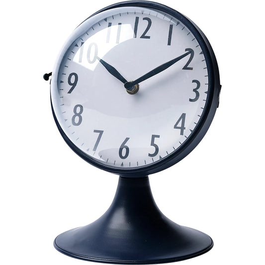 Weymouth Blue Metal Dome Table Clock by Mercana in natural. Made from unique in a modern style.