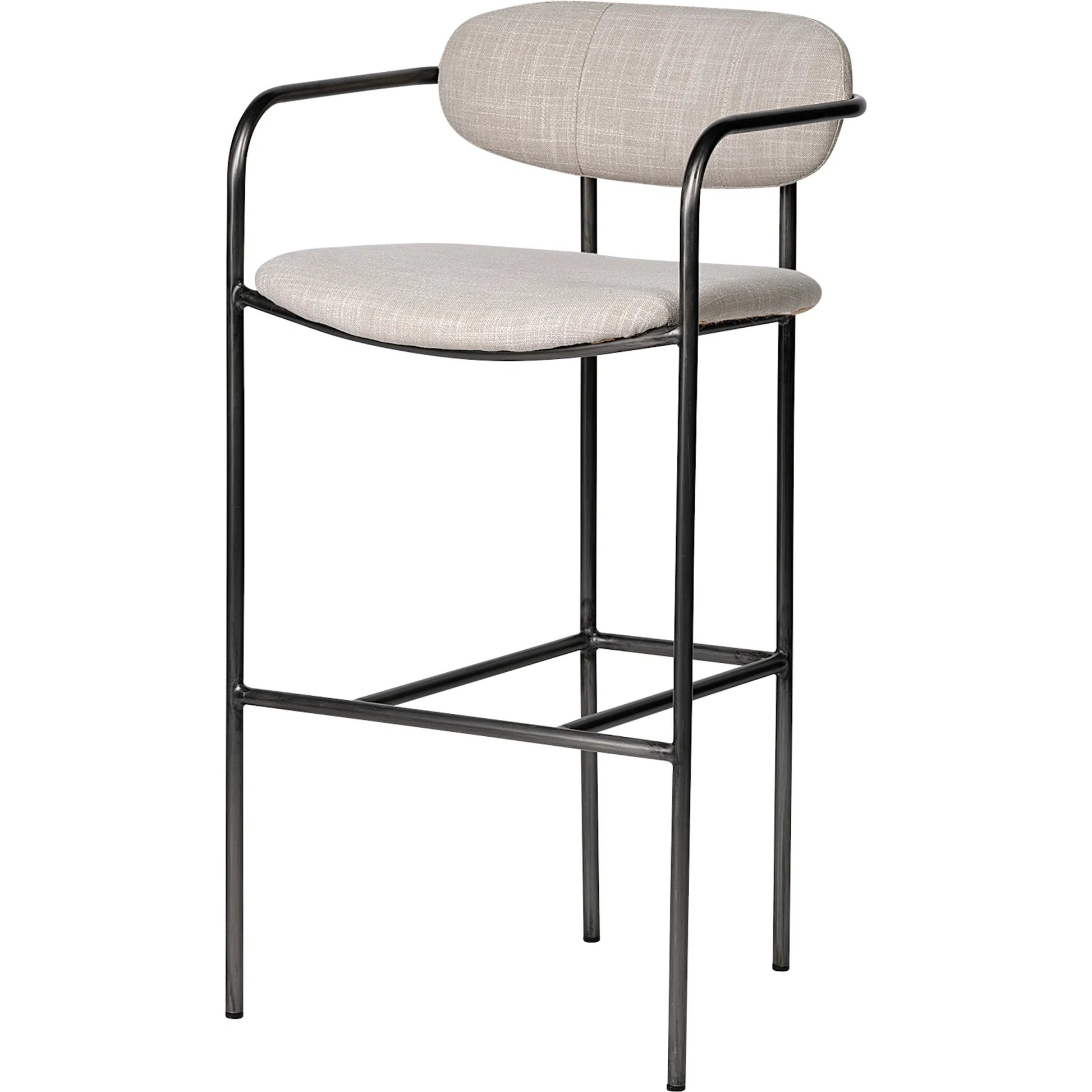 Parker Upholstered Seat Bar Stool by Mercana. Made from fabric in a modern style.