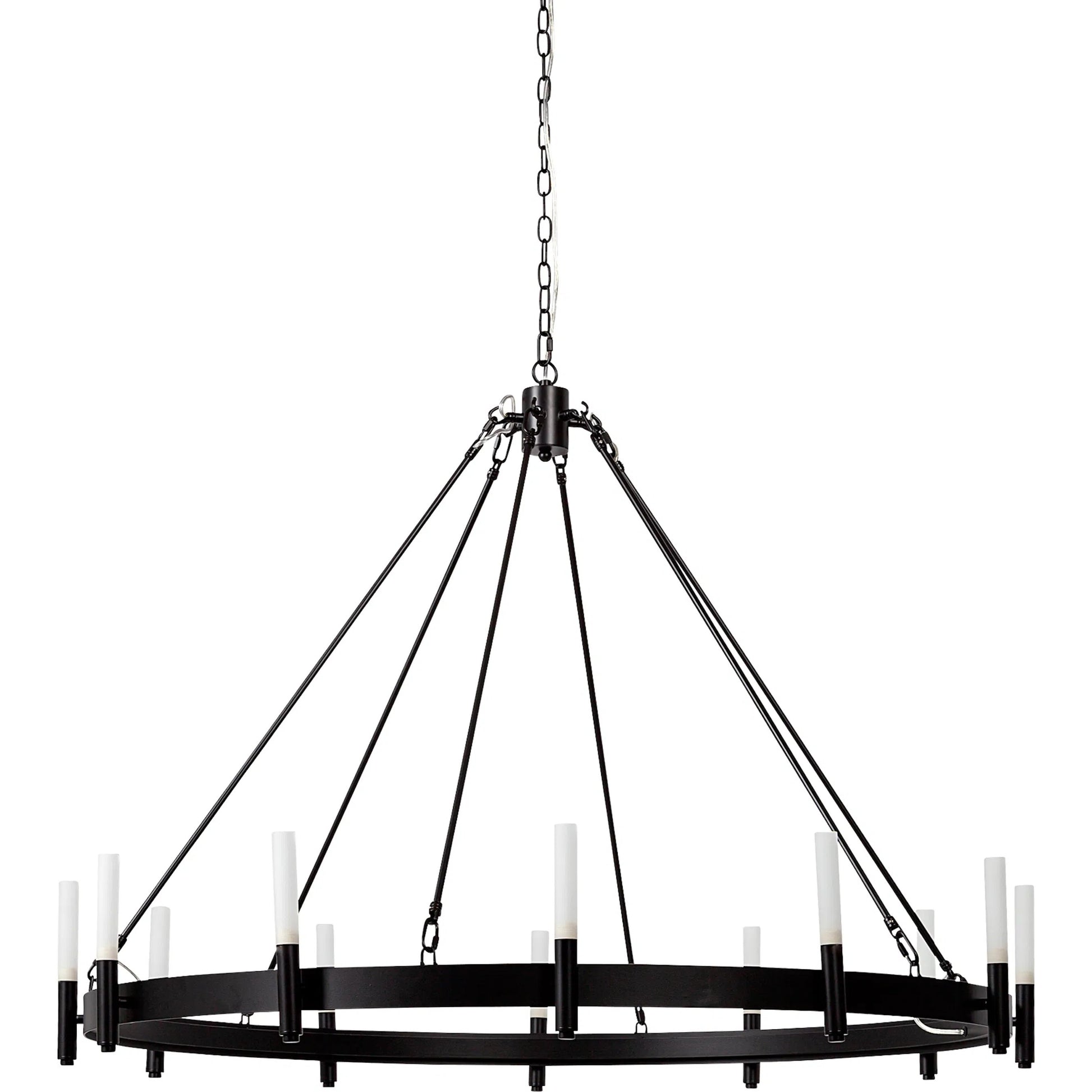 Decamp Chandelier by Mercana in matte black. Made from unique in a modern style.