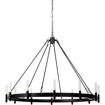 Decamp Chandelier by Mercana in matte black. Made from unique in a modern style.