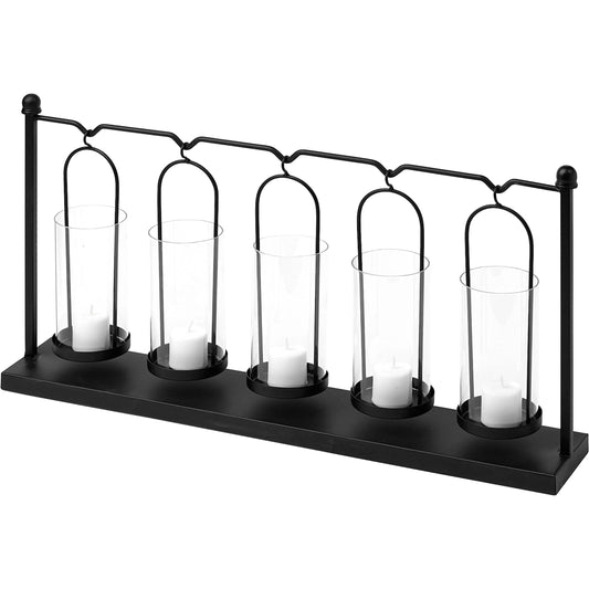 Erlen Hanging Votive Five Candle Table Candle Holder by Mercana in black. Made from unique in a modern style.
