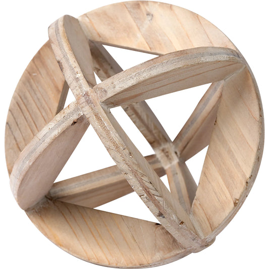 Bellatrix I Decorative Wooden Sphere by Mercana in natural. Made from unique in a coastal style.