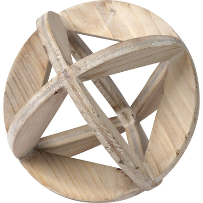 Bellatrix I Decorative Wooden Sphere by Mercana in natural. Made from unique in a coastal style.