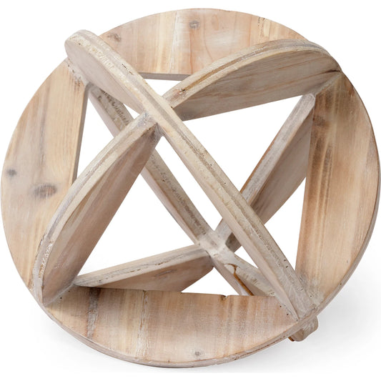 Bellatrix I Decorative Wooden Sphere by Mercana in natural. Made from unique in a coastal style.