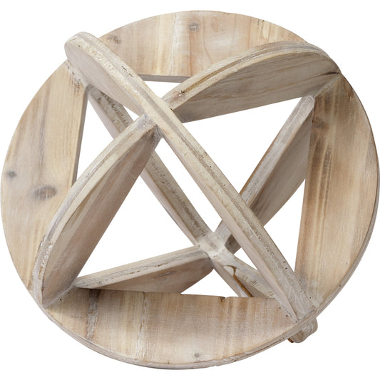 Bellatrix I Decorative Wooden Sphere by Mercana in natural. Made from unique in a coastal style.