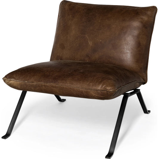Flavelle Leather Accent Chair by Mercana. Made from unique in a modern style.