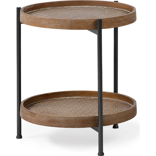 Kade End/Side Table by Mercana in natural. Made from unique in a modern style.