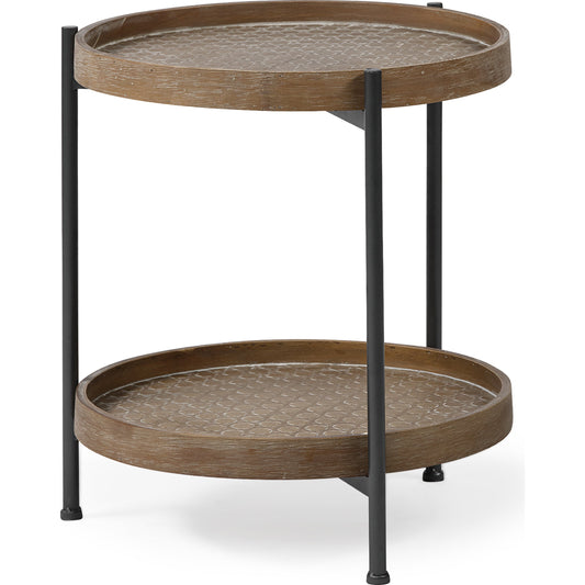 Kade End/Side Table by Mercana in natural. Made from unique in a modern style.