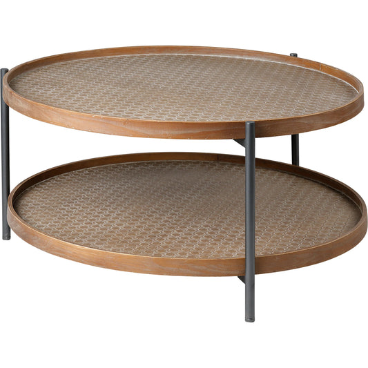 Kade Coffee Table by Mercana in natural. Made from unique in a modern style.