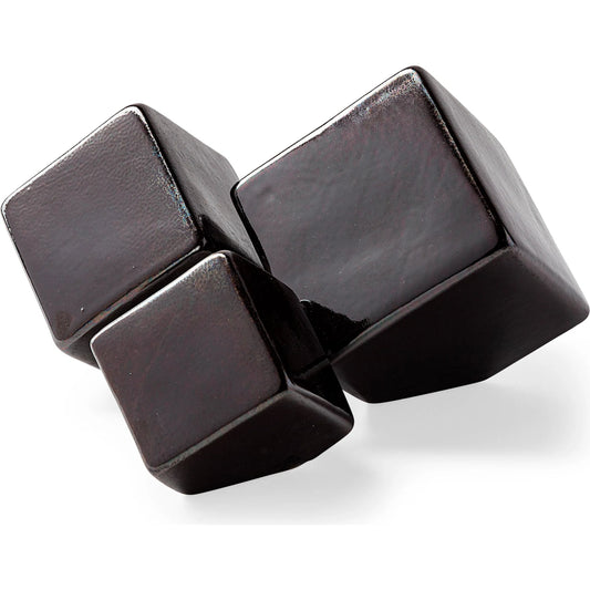 Mayweather Black Geometric Ceramic Cubes Set of Three by Mercana in natural. Made from unique in a modern style.