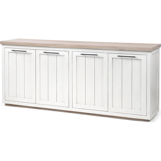 Fairview Sideboard by Mercana in natural, white. Made from unique in a cottage & farmhouse style.