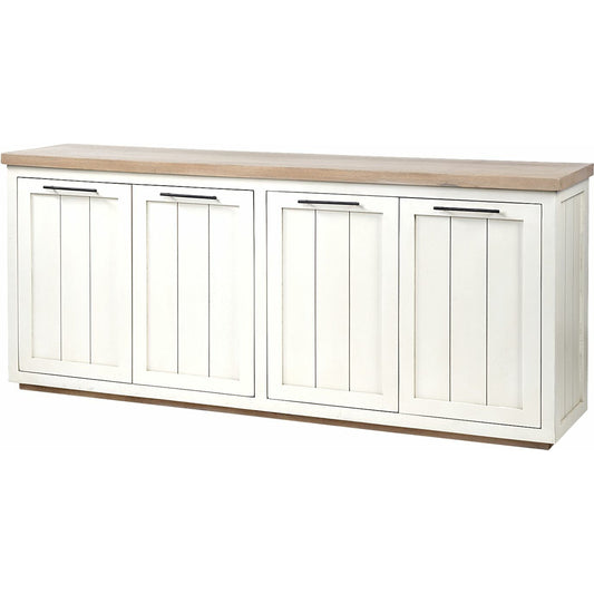 Fairview Sideboard by Mercana in natural, white. Made from unique in a cottage & farmhouse style.