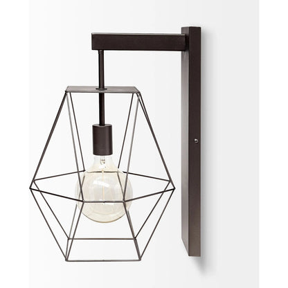 Cordova Wall Sconce by Mercana in gun metal. Made from unique in a modern style.