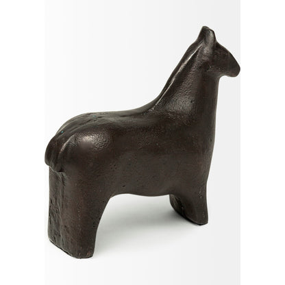 Sphynx II Cast Aluminum Horse Shaped Object by Mercana in black. Made from unique in a eclectic & global style.