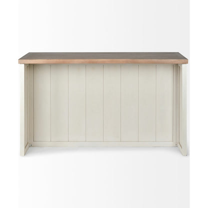 Fairview Kitchen Island by Mercana in natural, white. Made from unique in a cottage & farmhouse style.