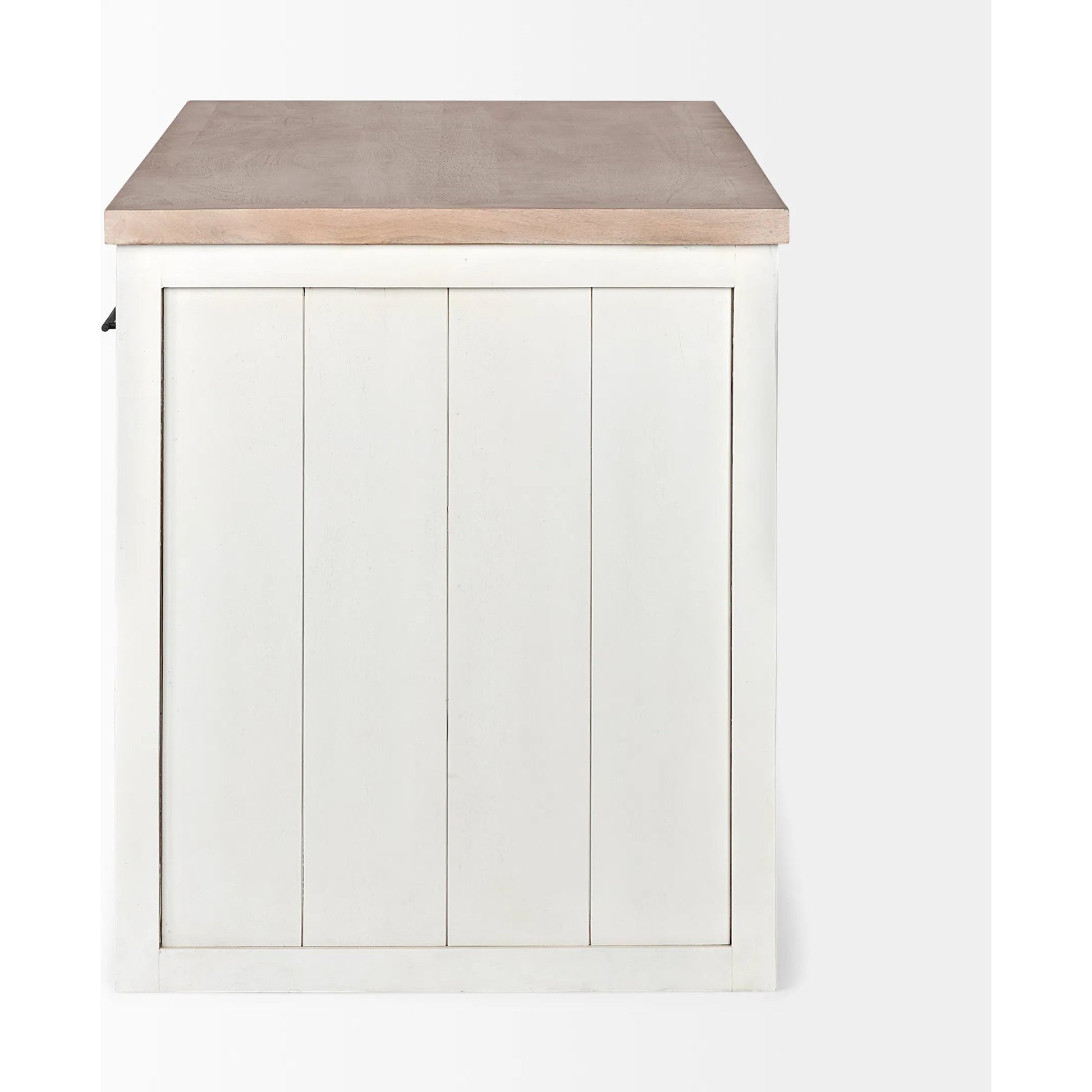 Fairview Kitchen Island by Mercana in natural, white. Made from unique in a cottage & farmhouse style.