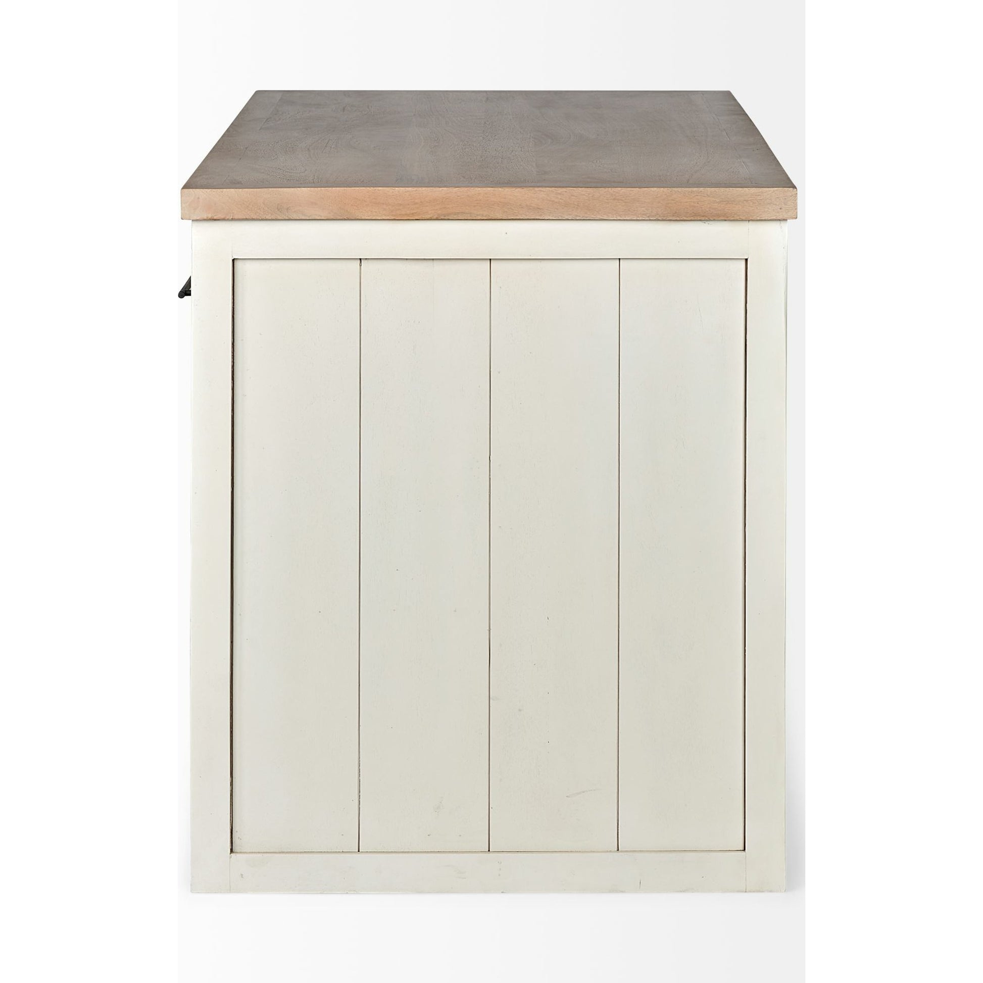 Fairview Kitchen Island by Mercana in natural, white. Made from unique in a cottage & farmhouse style.