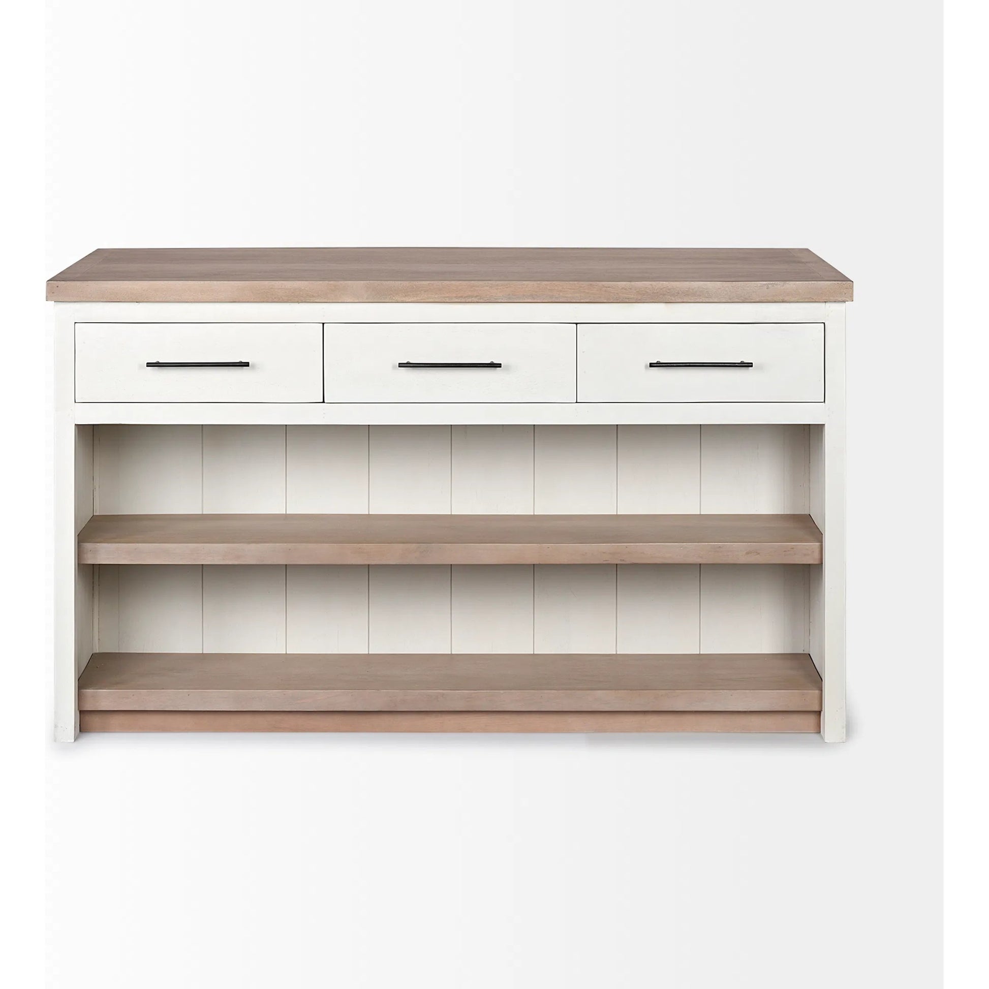 Fairview Kitchen Island by Mercana in natural, white. Made from unique in a cottage & farmhouse style.