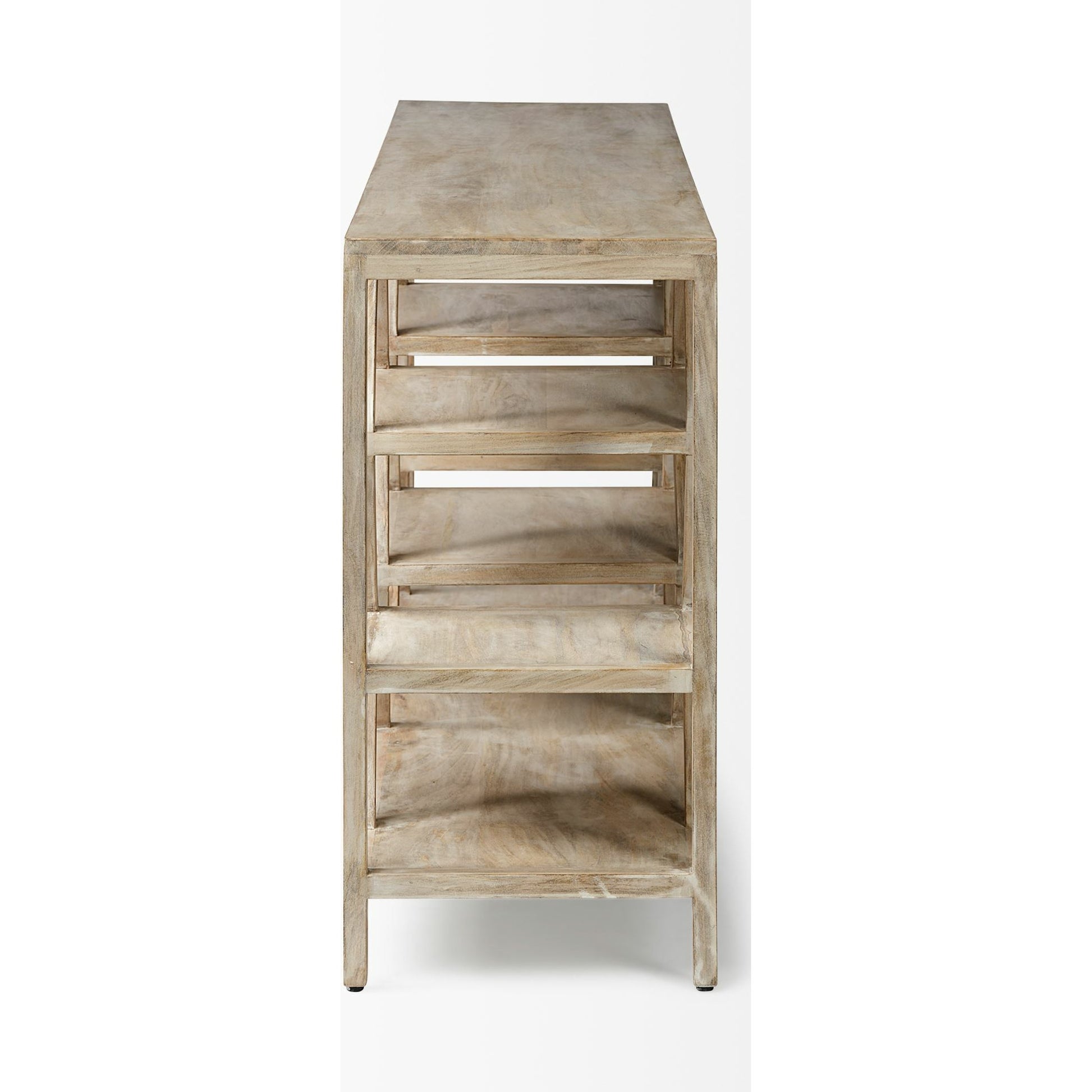 Dayton Console Table by Mercana in natural, mango wood. Made from unique in a modern style.