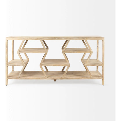 Dayton Console Table by Mercana in natural, mango wood. Made from unique in a modern style.