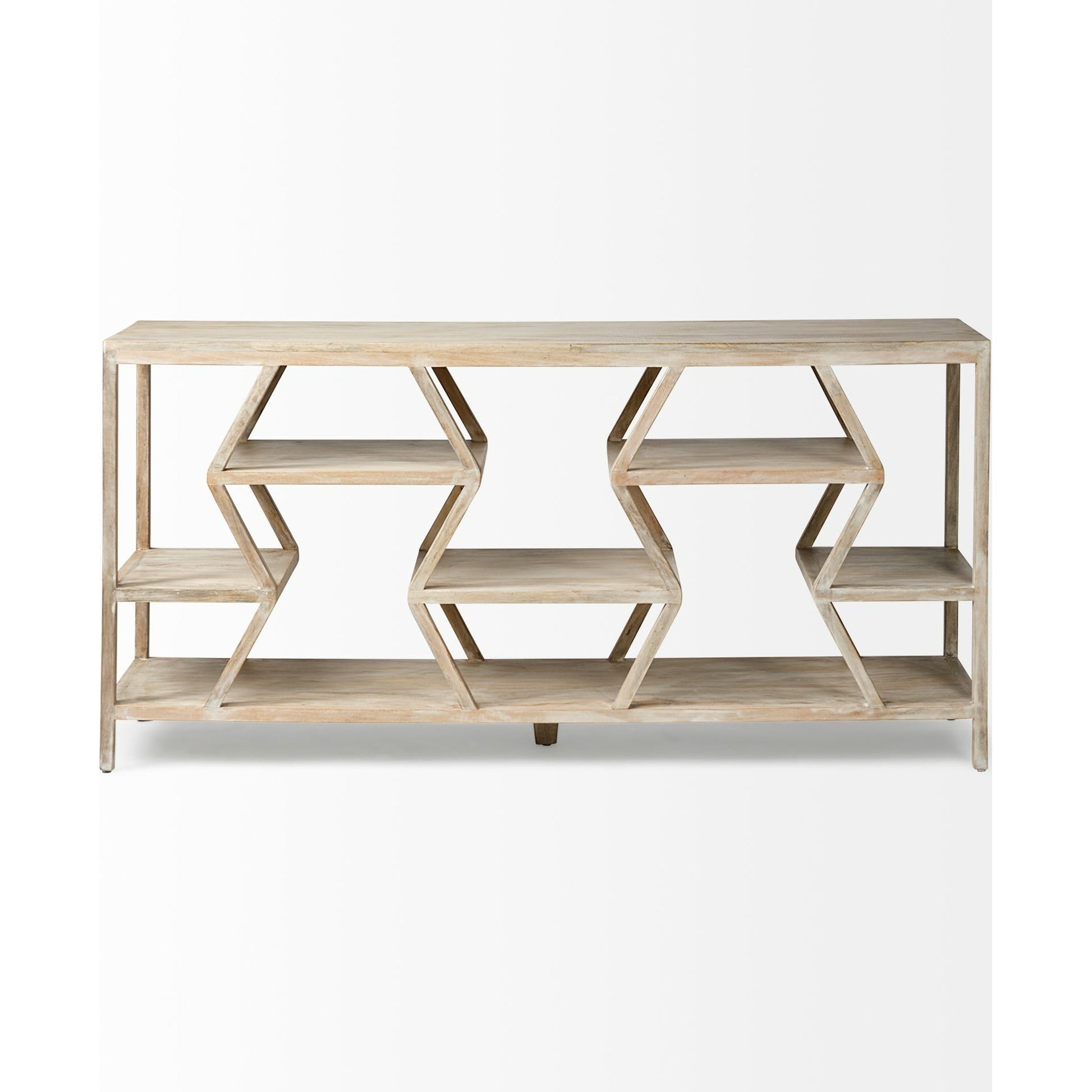 Dayton Console Table by Mercana in natural, mango wood. Made from unique in a modern style.