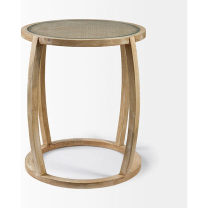 Hubbard Accent Table by Mercana in natural. Made from unique in a modern style.