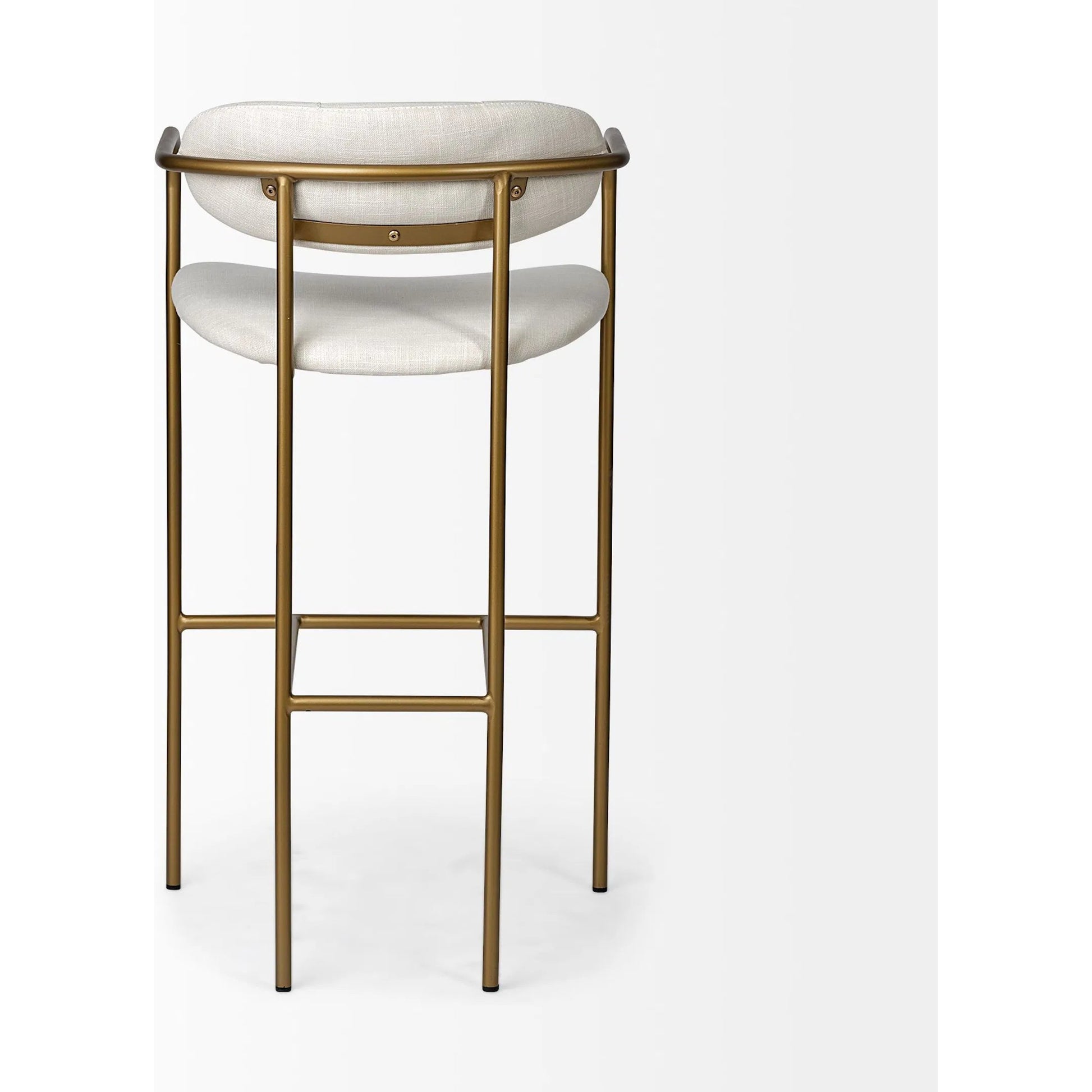 Parker Upholstered Seat Bar Stool by Mercana. Made from fabric in a modern style.