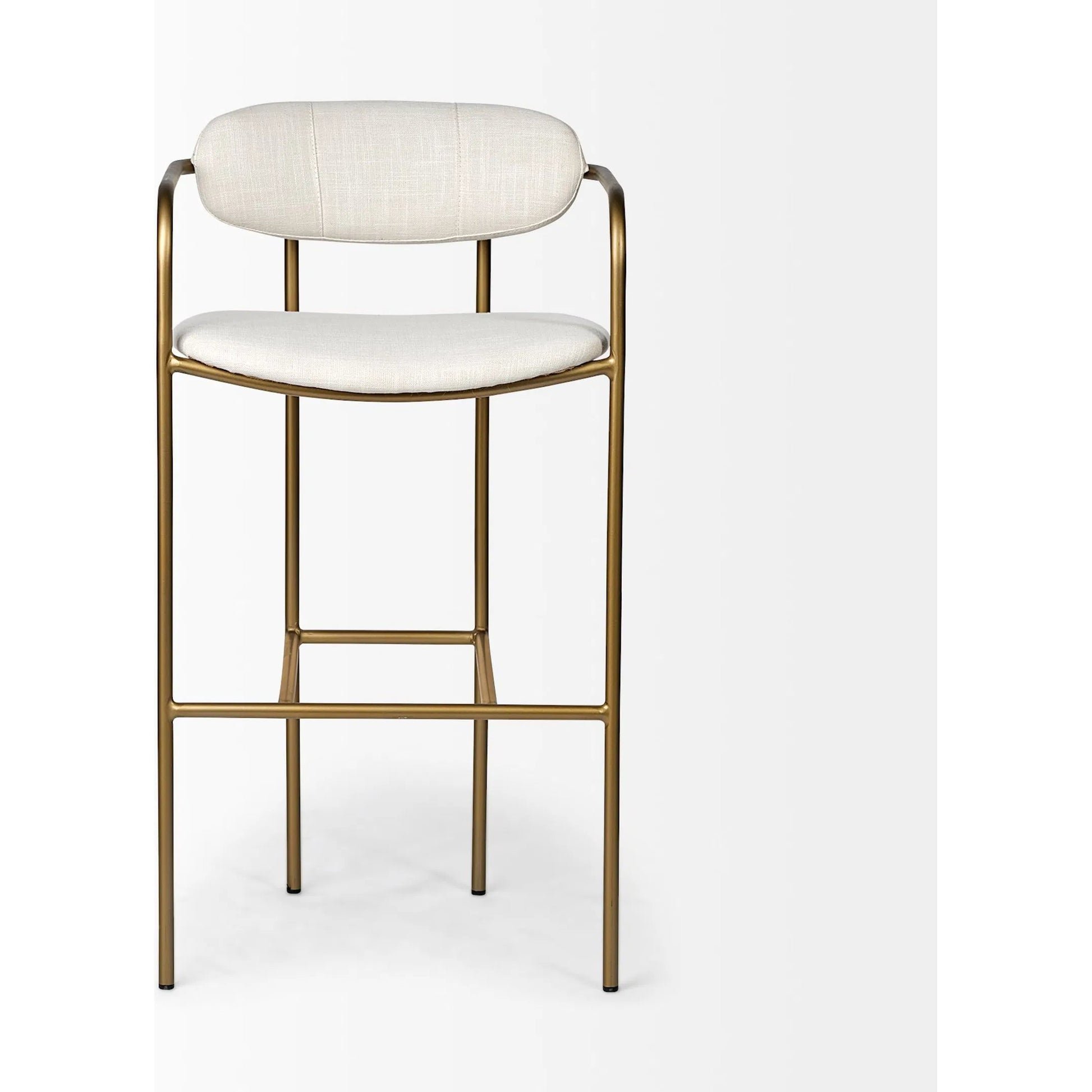 Parker Upholstered Seat Bar Stool by Mercana. Made from fabric in a modern style.