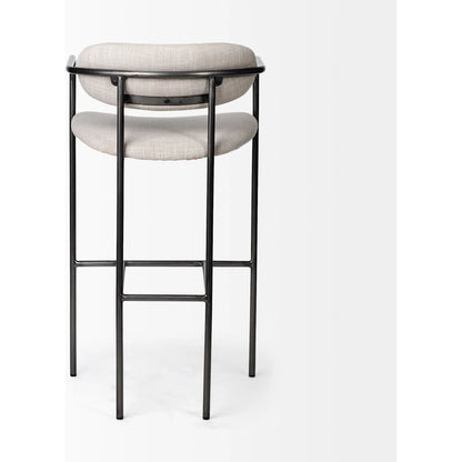 Parker Upholstered Seat Bar Stool by Mercana. Made from fabric in a modern style.