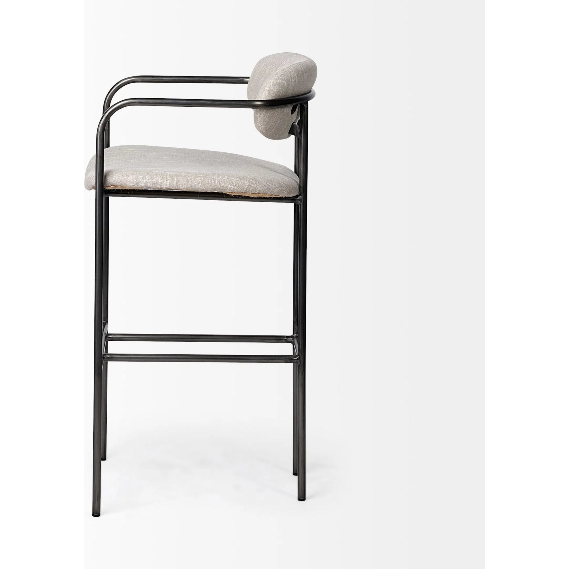 Parker Upholstered Seat Bar Stool by Mercana. Made from fabric in a modern style.