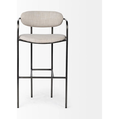 Parker Upholstered Seat Bar Stool by Mercana. Made from fabric in a modern style.