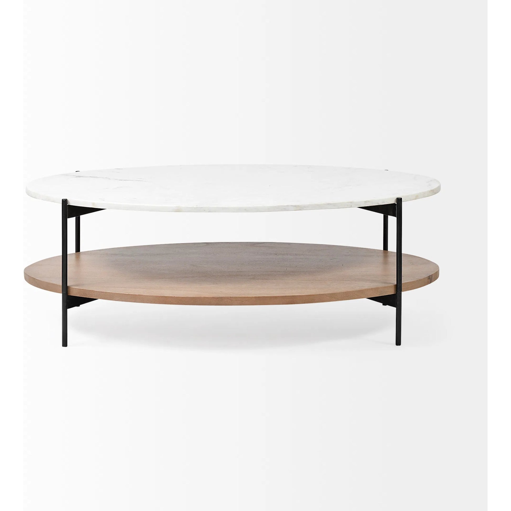 Larkin Oval Coffee Table by Mercana. Made from solid wood in a transitional style.