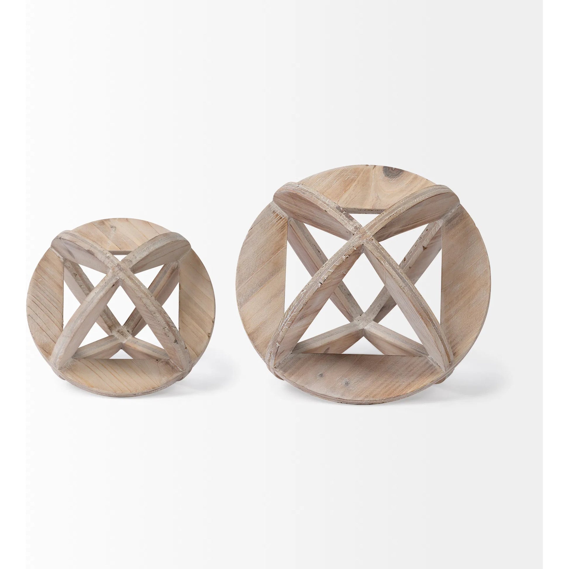 Bellatrix I Decorative Wooden Sphere by Mercana in natural. Made from unique in a coastal style.