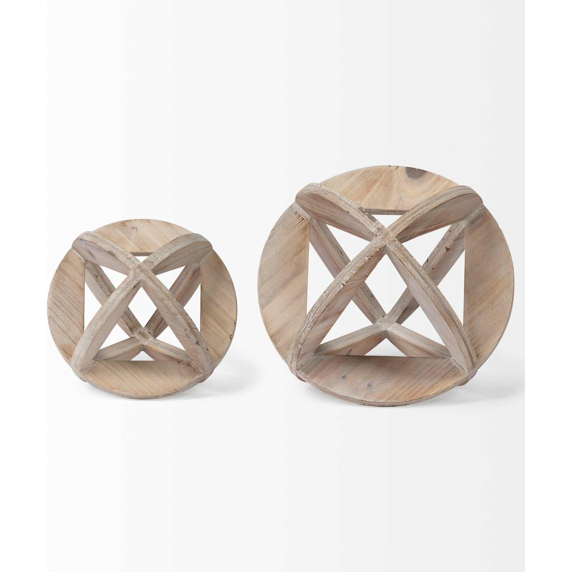 Bellatrix I Decorative Wooden Sphere by Mercana in natural. Made from unique in a coastal style.