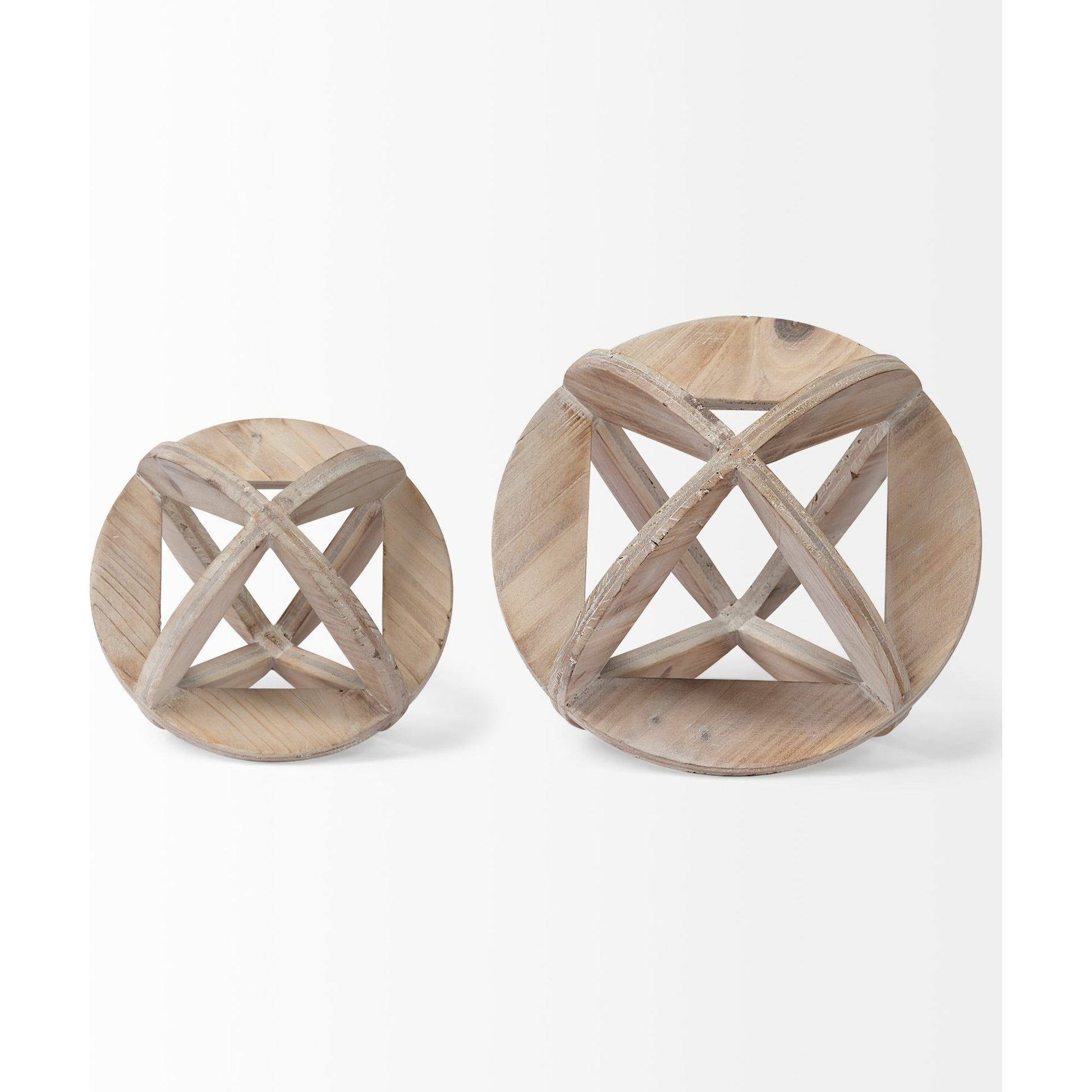 Bellatrix I Decorative Wooden Sphere by Mercana in natural. Made from unique in a coastal style.