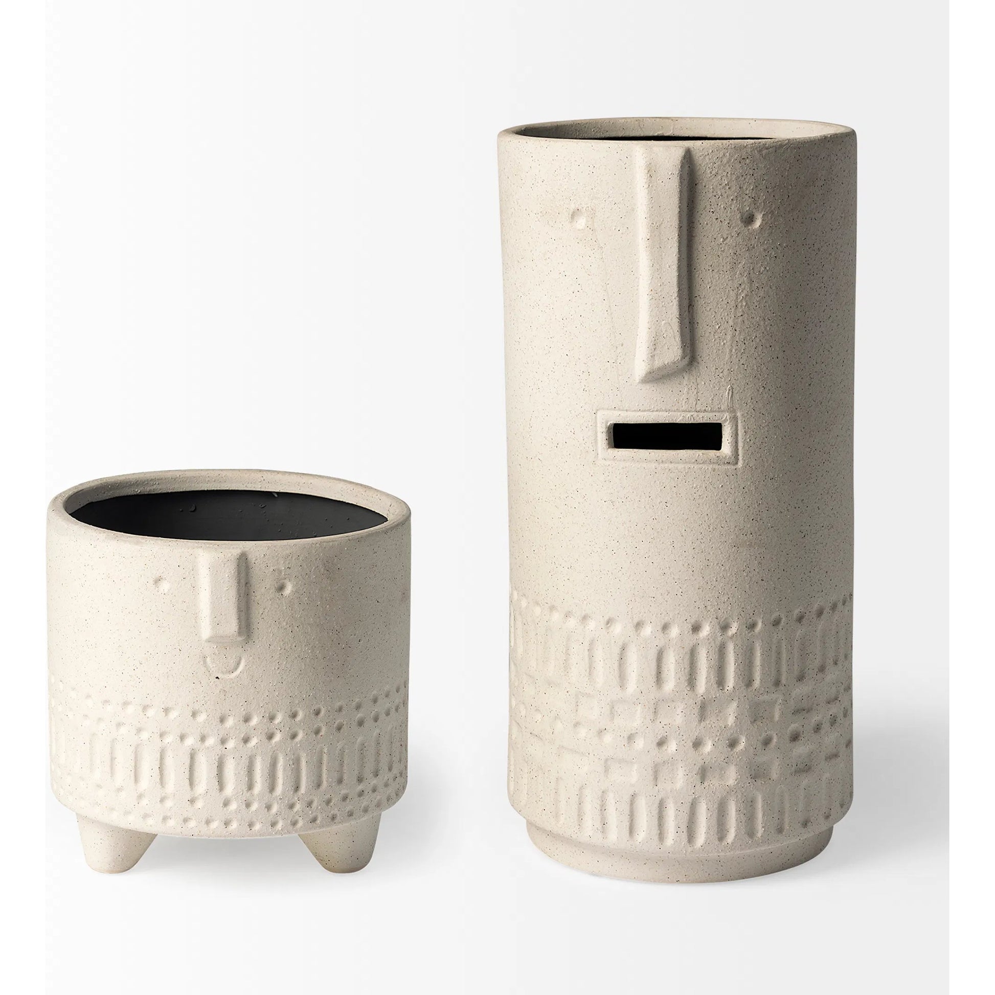 Jacob I Smiling Face Vase by Mercana in natural. Made from unique in a eclectic & global style.