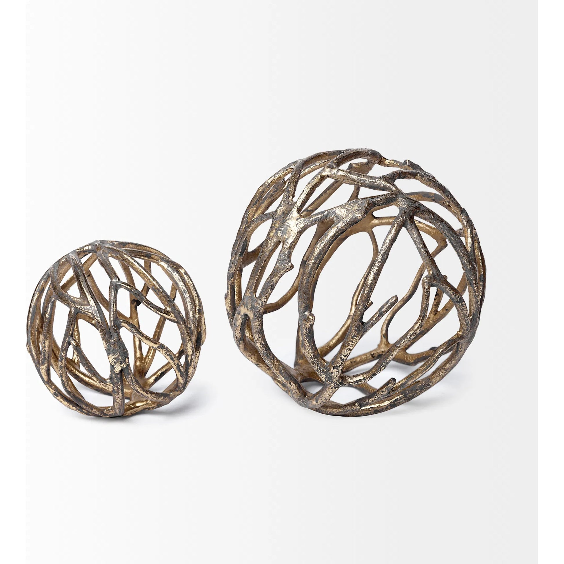 Sphaira I Cast Aluminum Decorative Tree Branch Orb by Mercana. Made from unique in a eclectic & global style.