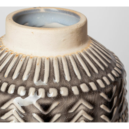 Riker I Dark Vase by Mercana in natural. Made from unique in a eclectic & global style.