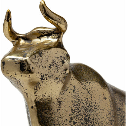Taurus II Cast Aluminum Bull Decorative Object by Mercana in black. Made from unique in a eclectic & global style.