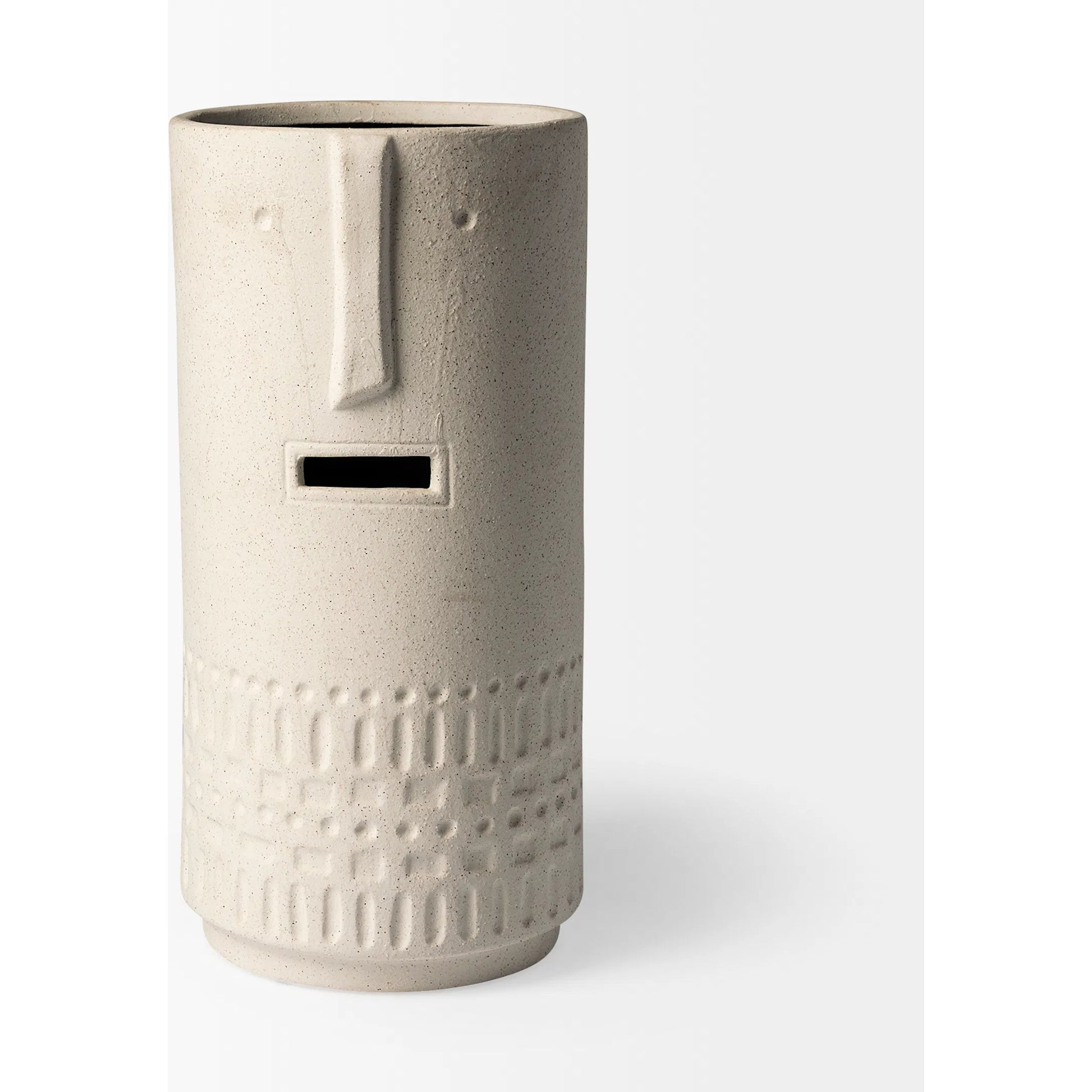 Jacob I Smiling Face Vase by Mercana in natural. Made from unique in a eclectic & global style.