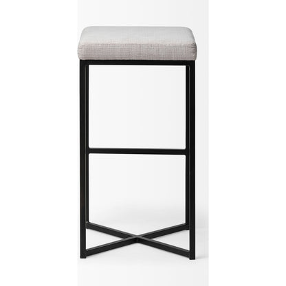 Frodo Upholstered Seat Bar/Counter Stool by Mercana in white. Made from unique in a modern style.