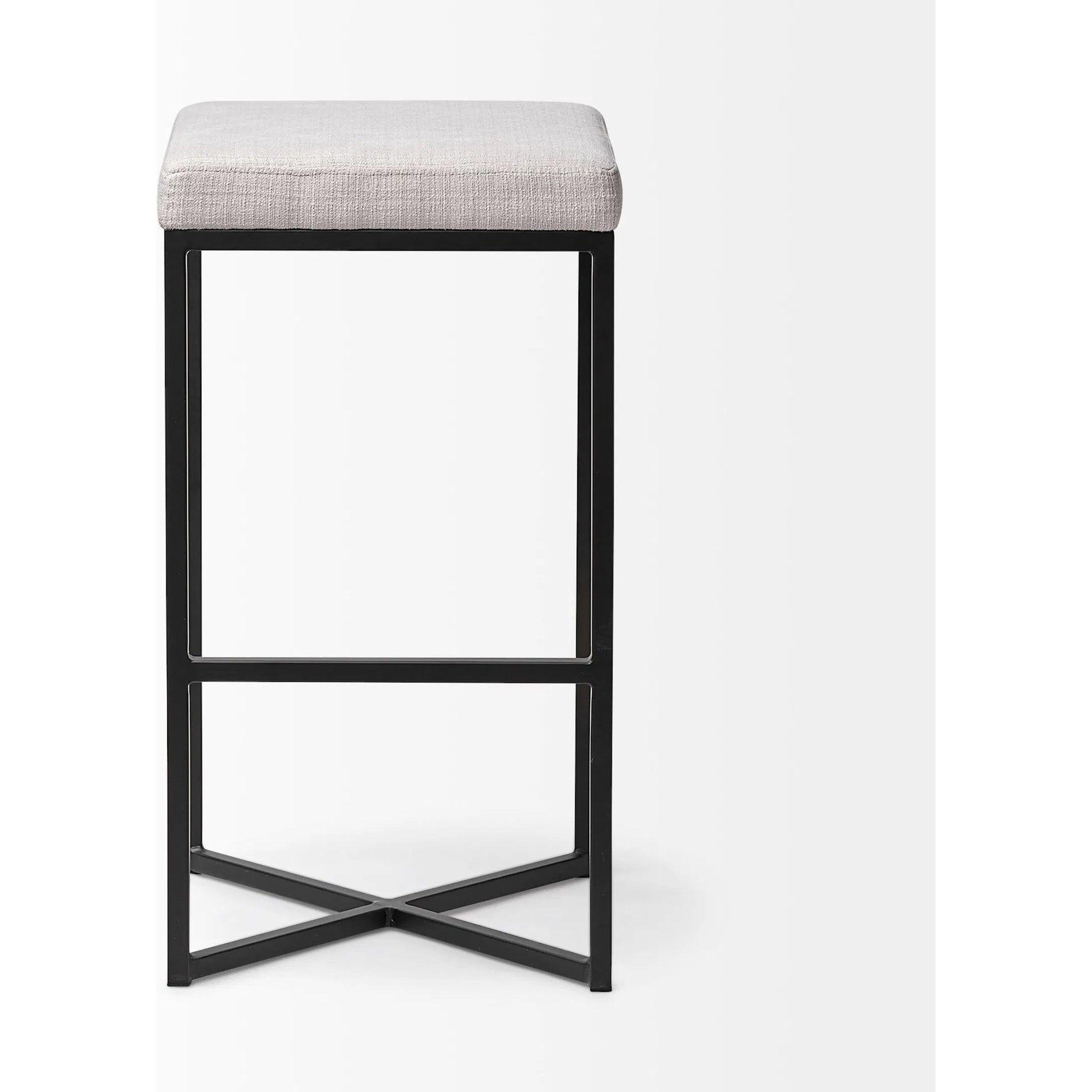 Frodo Upholstered Seat Bar/Counter Stool by Mercana in white. Made from unique in a modern style.