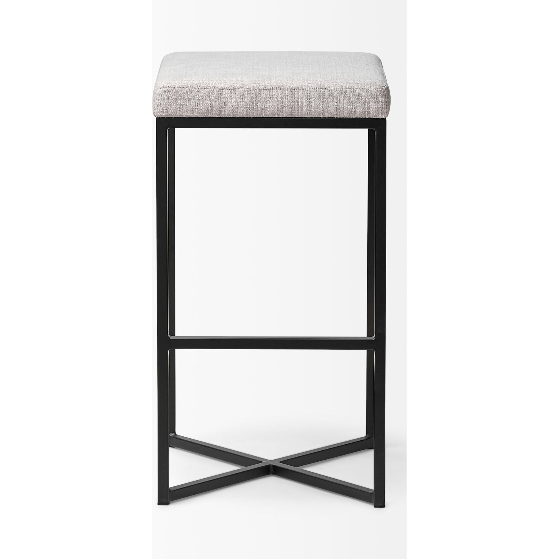 Frodo Upholstered Seat Bar/Counter Stool by Mercana in white. Made from unique in a modern style.