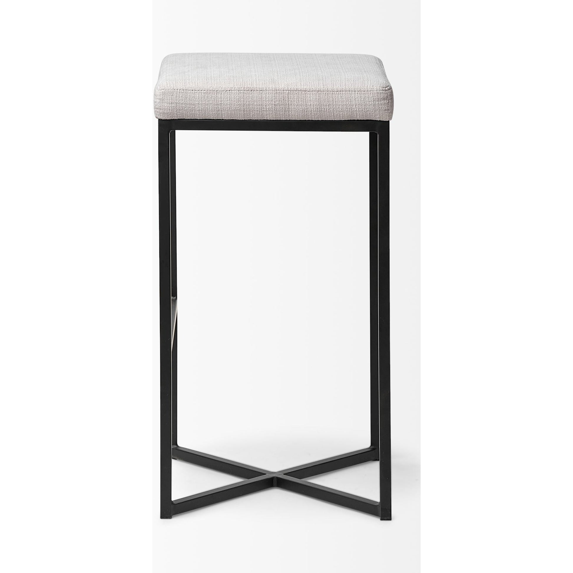 Frodo Upholstered Seat Bar/Counter Stool by Mercana in white. Made from unique in a modern style.