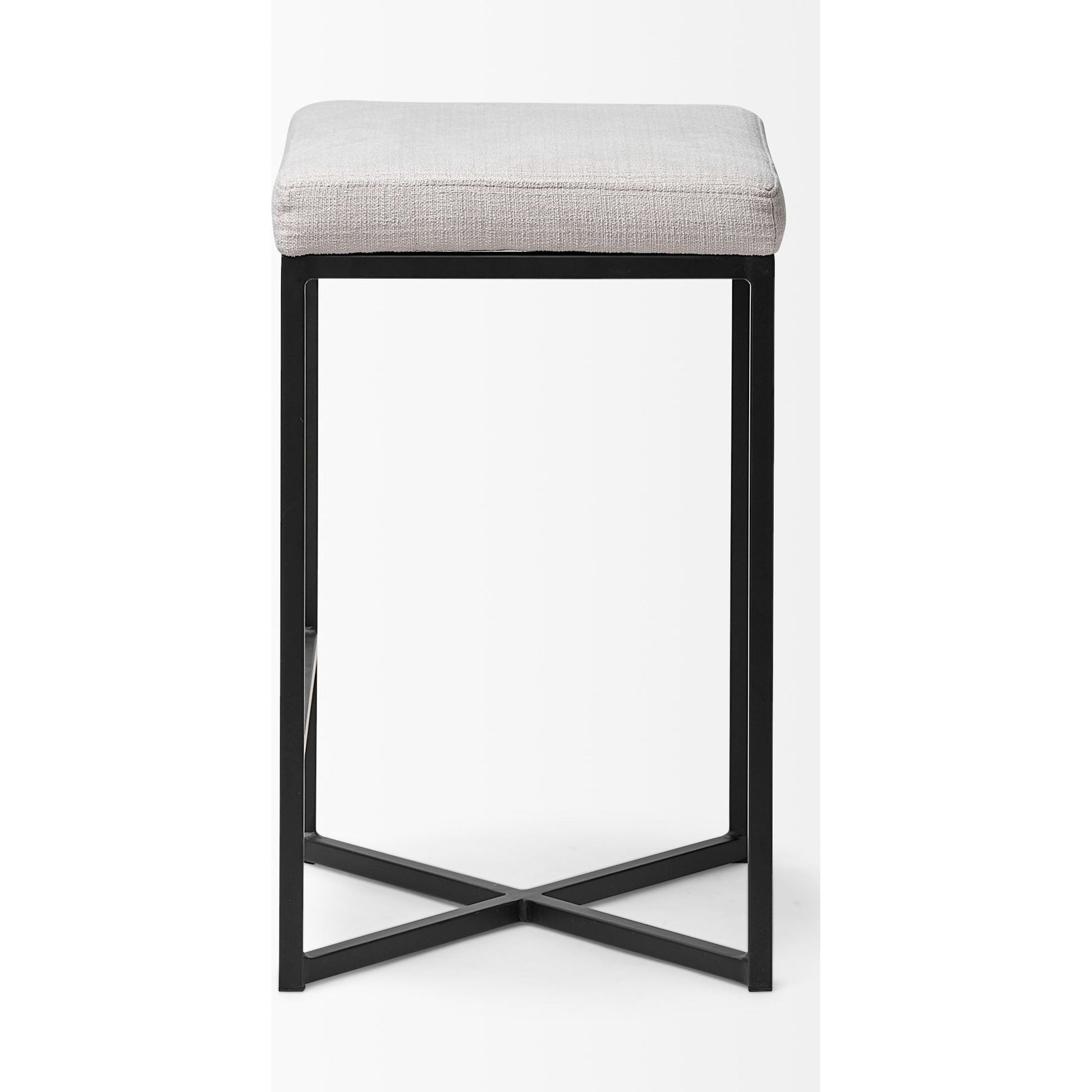 Frodo Upholstered Seat Bar/Counter Stool by Mercana in white. Made from unique in a modern style.