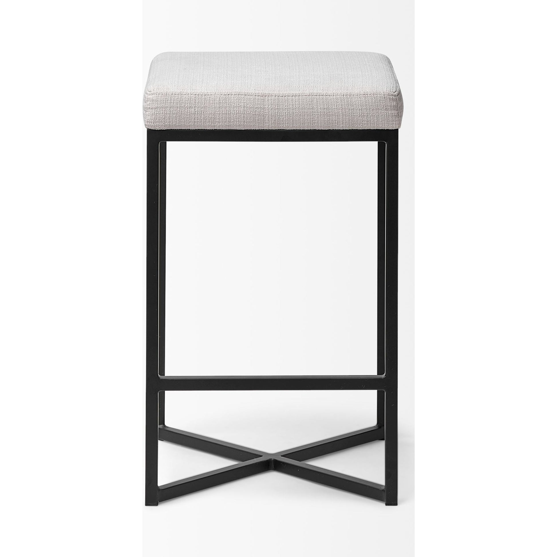 Frodo Upholstered Seat Bar/Counter Stool by Mercana in white. Made from unique in a modern style.