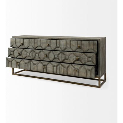 Genevieve Sideboard by Mercana. Made from metal, wood in a transitional style.