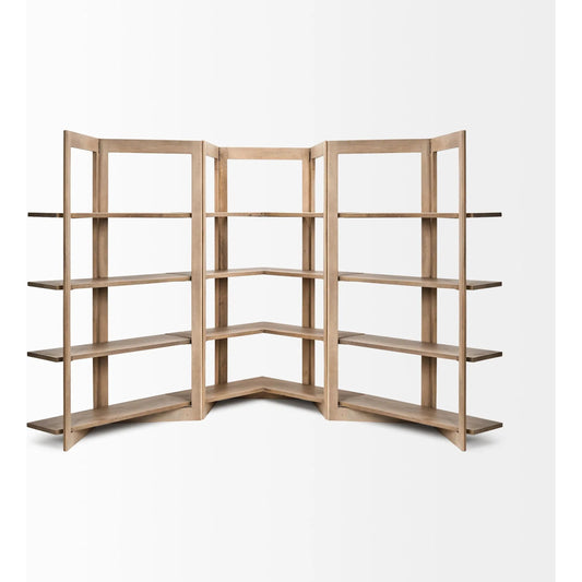 Turnbull Shelving Unit by Mercana in natural. Made from unique in a modern style.
