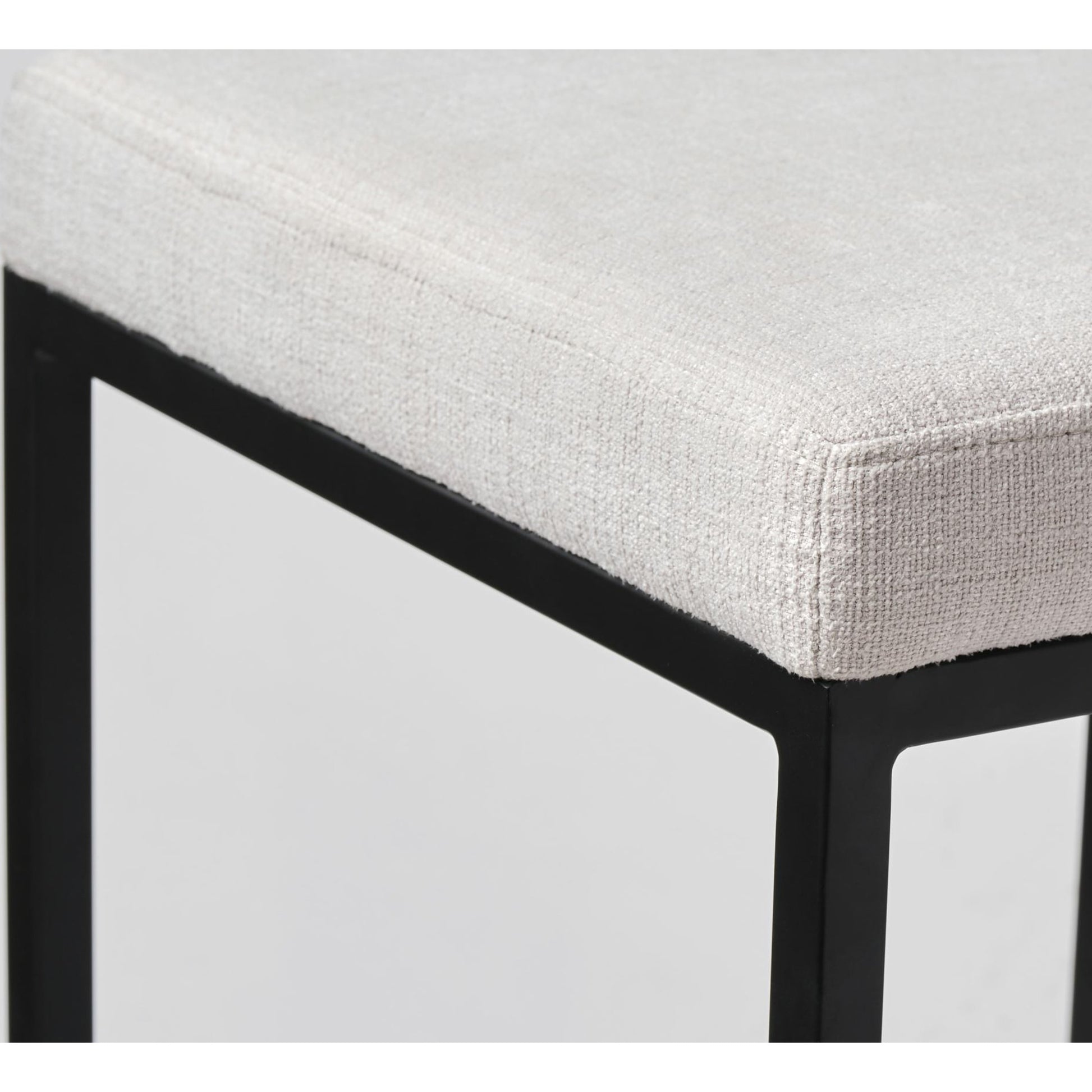 Frodo Upholstered Seat Bar/Counter Stool by Mercana in white. Made from unique in a modern style.